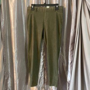Large 12/14 Time & Tru Army Green Jeggings